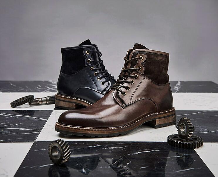 Classic fashion high quality suede leather boot men causal boots Italy design