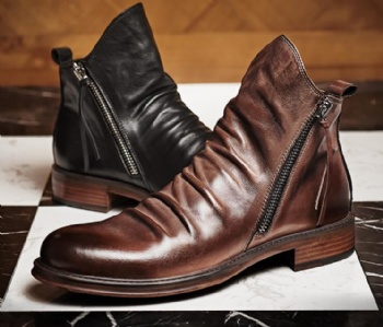 Latest Design Mens Casual Genuine Leather Shoes Fashion Mens Genuine Leather Boots