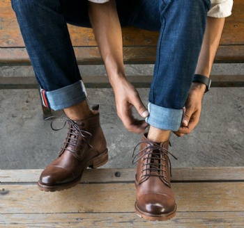 Winter black calf leather zipper loafers design men comfort low boots shoes boots